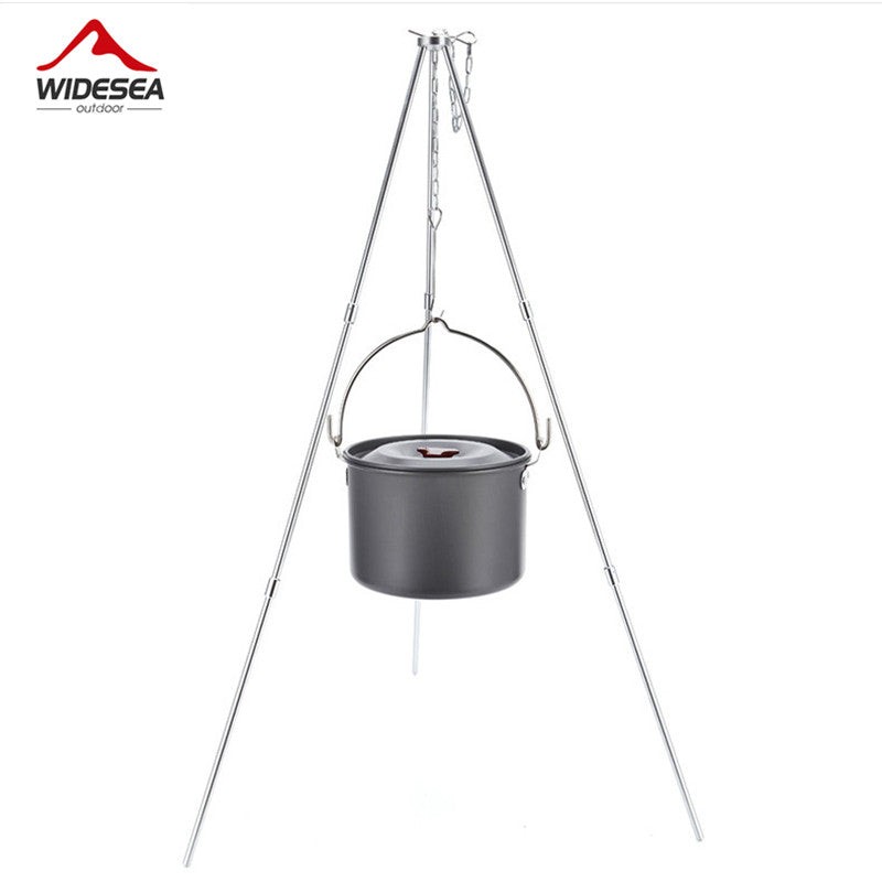 4L Hangable Aluminum Camping Pot with Mesh Bag by HitMyNeed