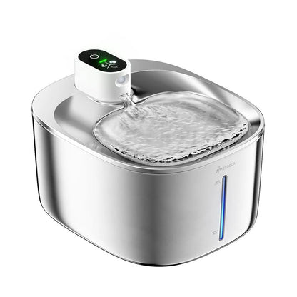4L Wireless Stainless Steel Cat & Dog Water Fountain by HitMyNeed