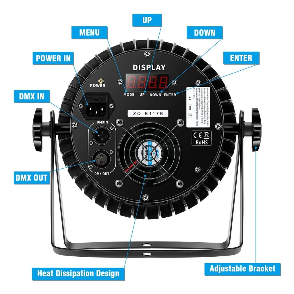 4PCS 200W RGBW LED Par Lights with DMX Control by HitMyNeed