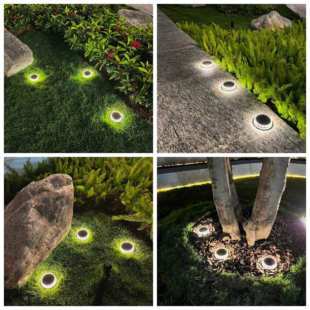4PCS LED Solar Pathway Lights IP65 Outdoor Garden Set by HitMyNeed