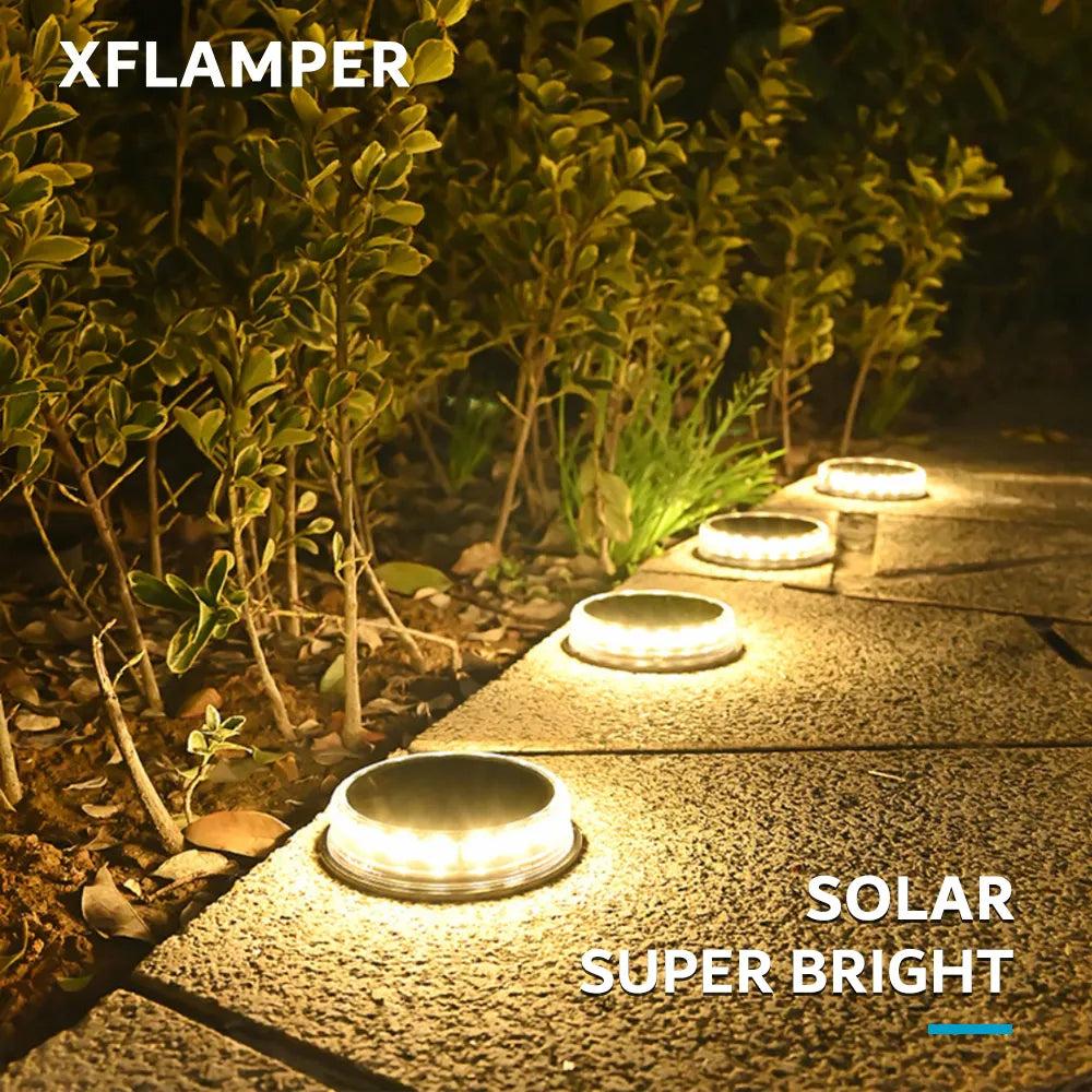 4PCS LED Solar Pathway Lights IP65 Outdoor Garden Set by HitMyNeed