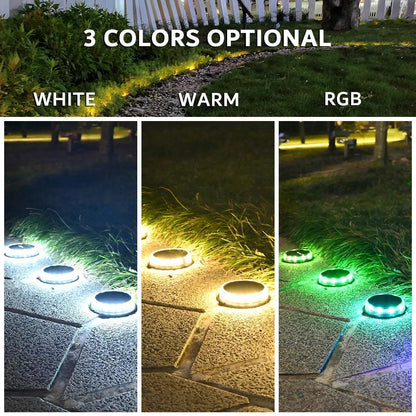 4PCS LED Solar Pathway Lights IP65 Outdoor Garden Set by HitMyNeed