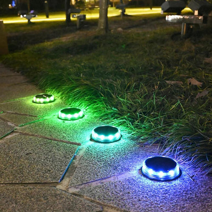4PCS LED Solar Pathway Lights IP65 Outdoor Garden Set multicolor by HitMyNeed