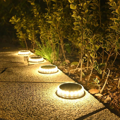 4PCS LED Solar Pathway Lights IP65 Outdoor Garden Set warm by HitMyNeed