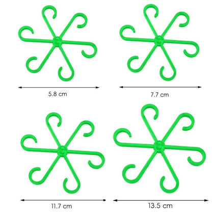 4PCS Reusable Plant Stem Folding Frame Support Set green-4pcs by HitMyNeed