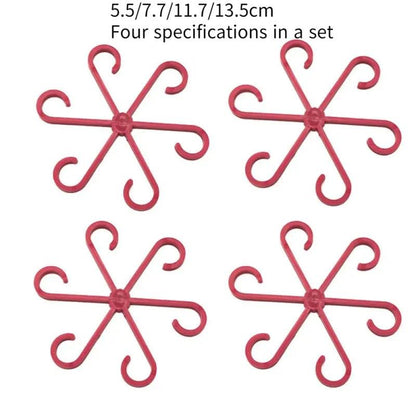 4PCS Reusable Plant Stem Folding Frame Support Set red-4pcs by HitMyNeed