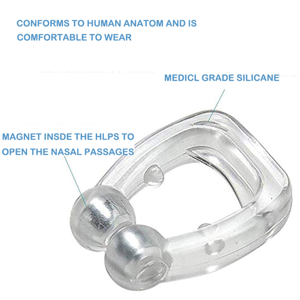 4pcs Silicone Magnetic Anti-Snore Nose Clips with Case by HitMyNeed