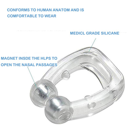 4pcs Silicone Magnetic Anti-Snore Nose Clips with Case by HitMyNeed