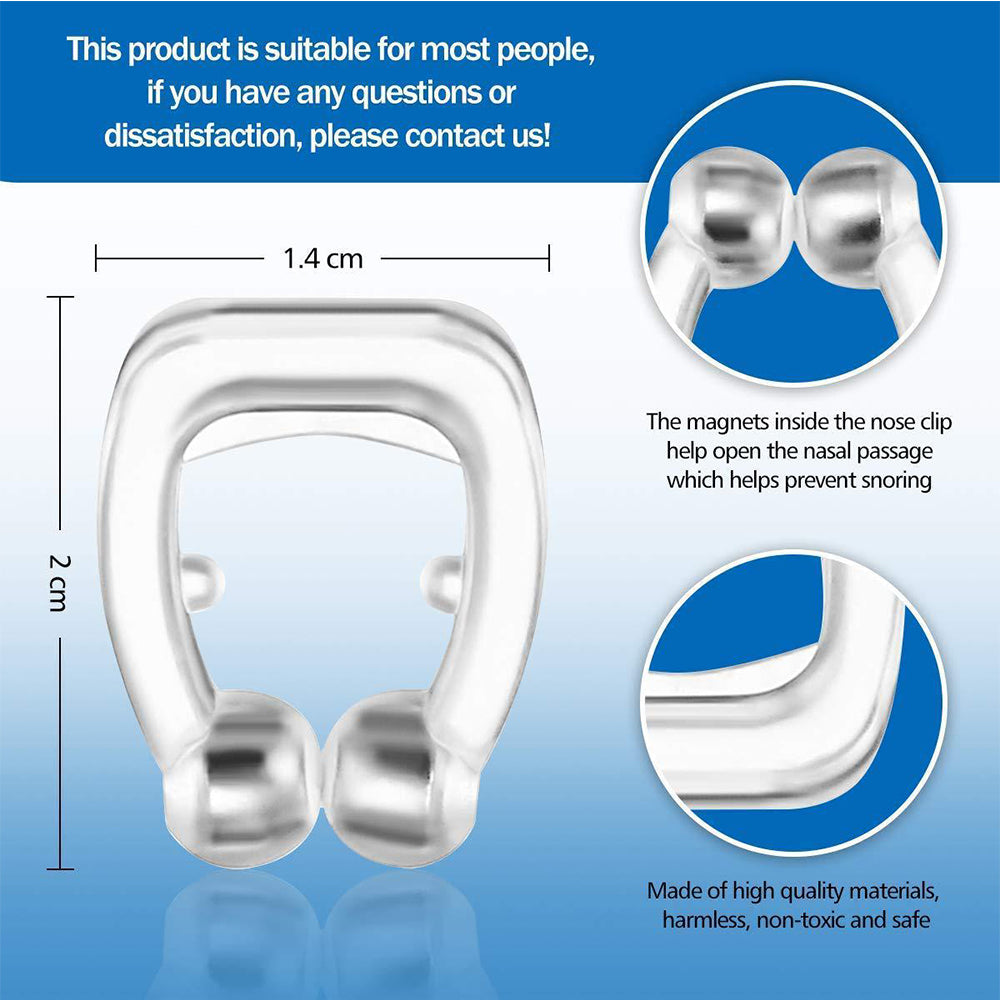 4pcs Silicone Magnetic Anti-Snore Nose Clips with Case by HitMyNeed