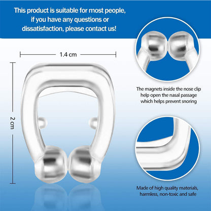 4pcs Silicone Magnetic Anti-Snore Nose Clips with Case by HitMyNeed