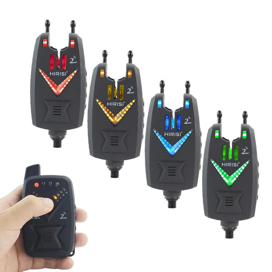 4pcs Wireless Carp Fishing Bite Alarm Set with Remote by HitMyNeed