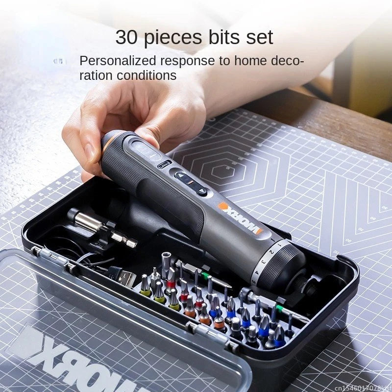 4V Cordless Electric Screwdriver Set with 30 Bits by HitMyNeed