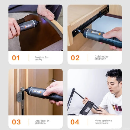 4V Cordless Electric Screwdriver Set with 30 Bits by HitMyNeed