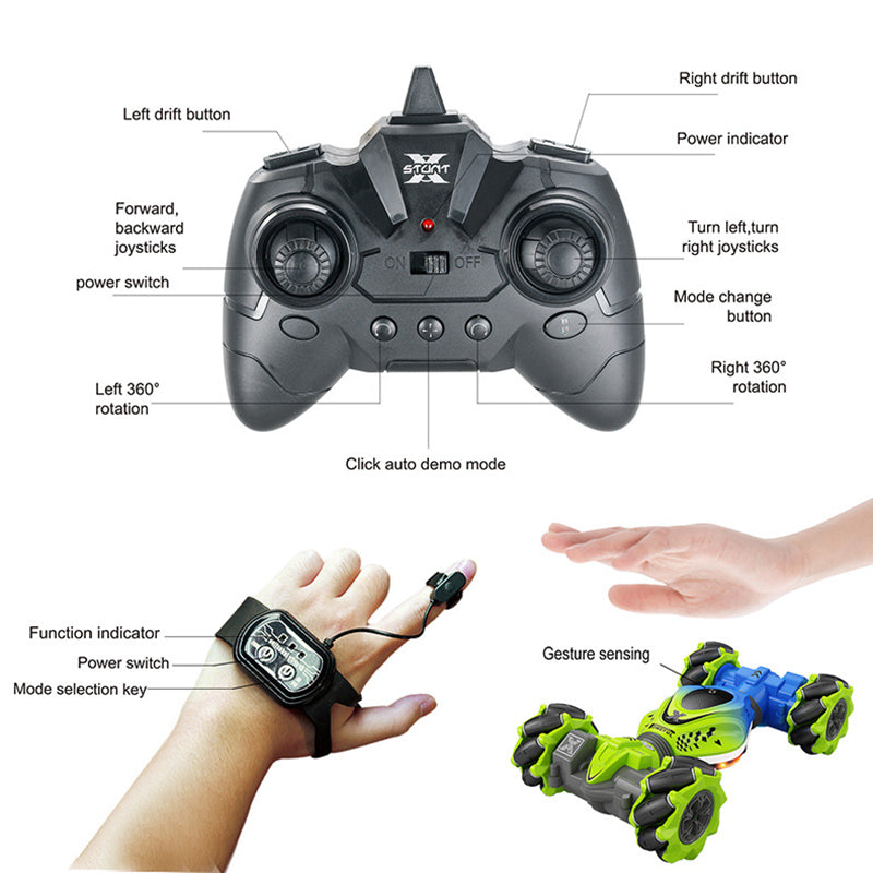 4WD Gesture Control RC Stunt Car for Kids by HitMyNeed