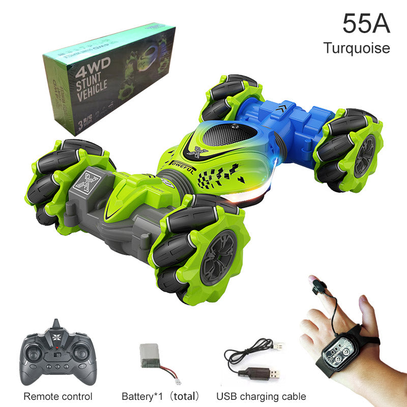 4WD Gesture Control RC Stunt Car for Kids green-two-rc-1b by HitMyNeed