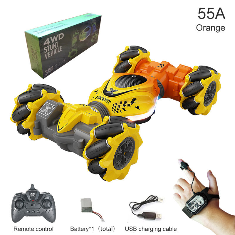 4WD Gesture Control RC Stunt Car for Kids orange-two-rc-1b by HitMyNeed