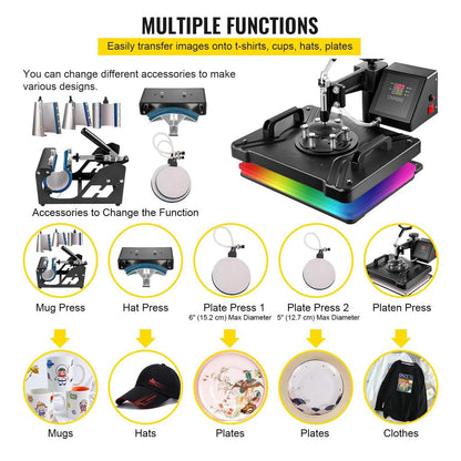 5-8 in 1 Heat Press Combo Machine for Sublimation by HitMyNeed