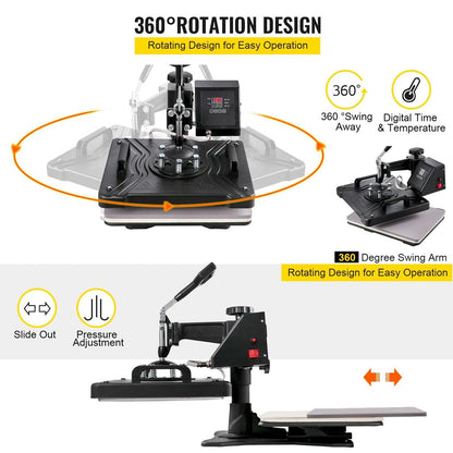 5-8 in 1 Heat Press Combo Machine for Sublimation by HitMyNeed