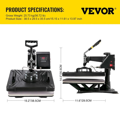 5-8 in 1 Heat Press Combo Machine for Sublimation by HitMyNeed