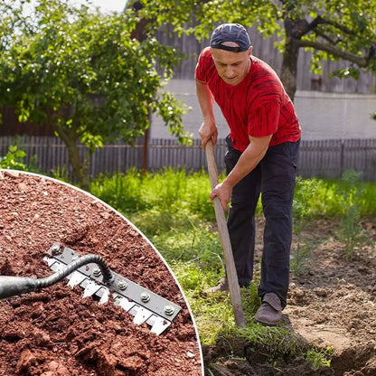 5-8 Teeth Carbon Steel Garden Hand Rake by HitMyNeed