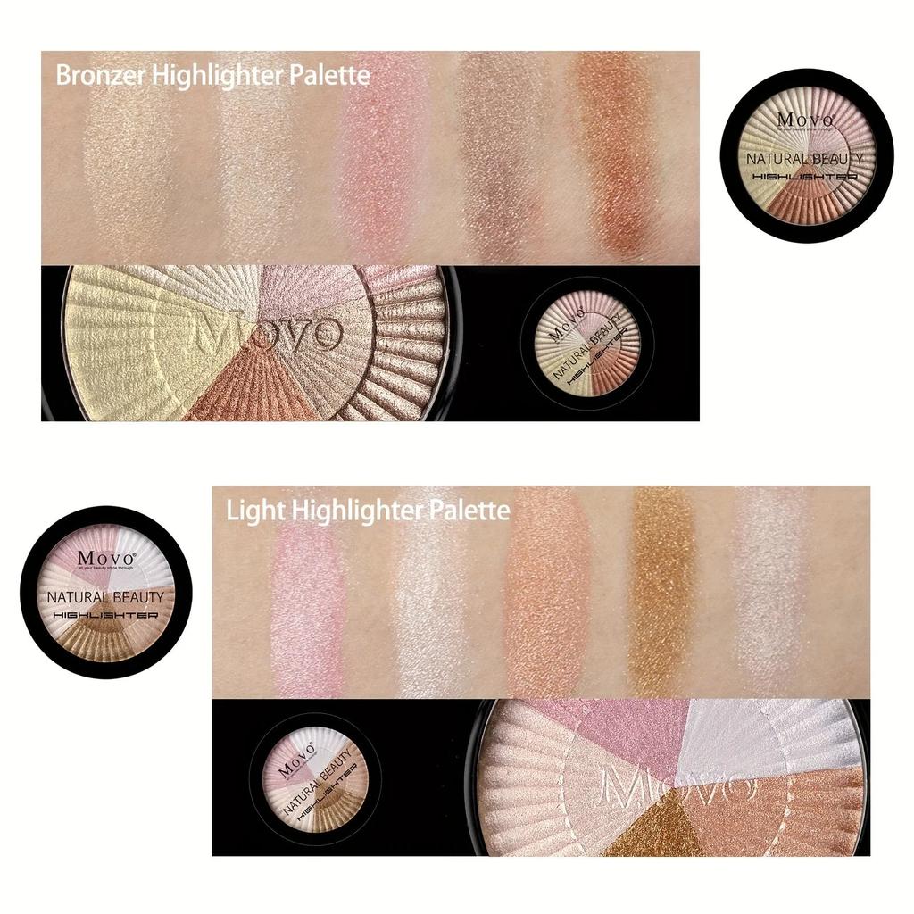5-Color Shimmer Highlighter Powder Palette by HitMyNeed