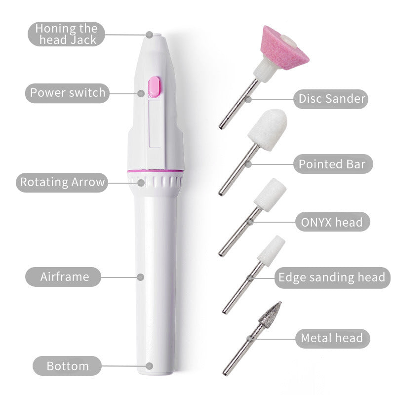 5-in-1 Battery Electric Nail Polisher Kit by HitMyNeed