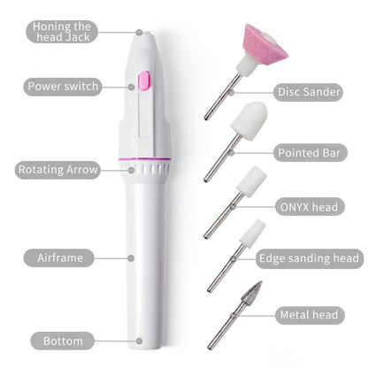 5-in-1 Battery Electric Nail Polisher Kit by HitMyNeed