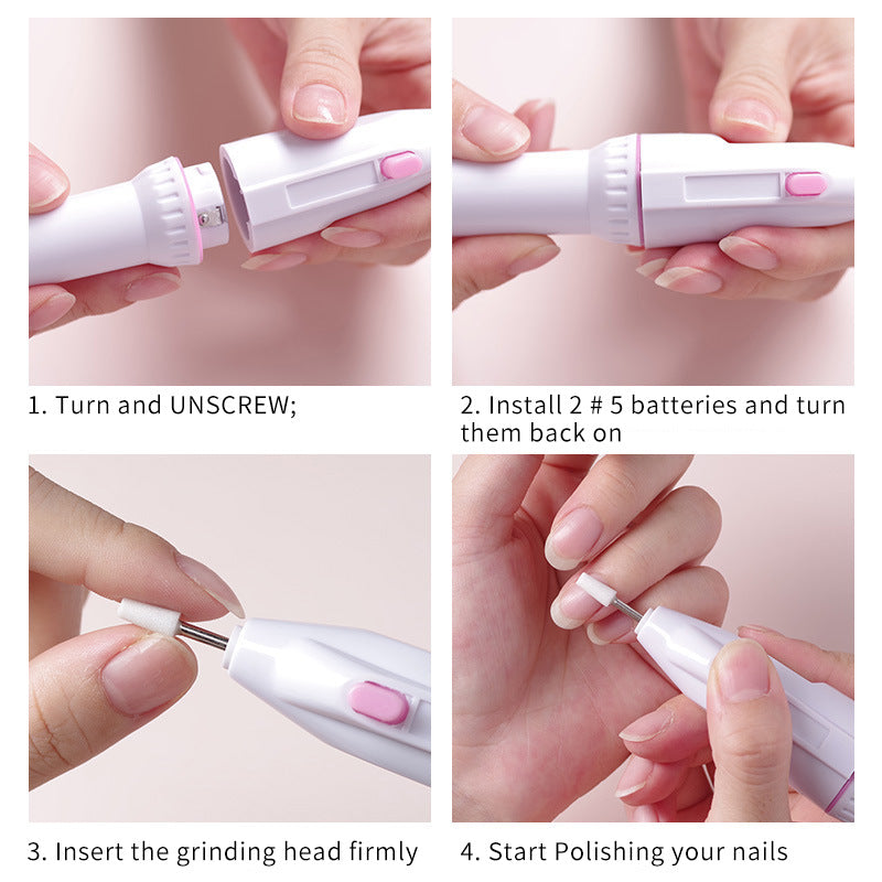 5-in-1 Battery Electric Nail Polisher Kit by HitMyNeed
