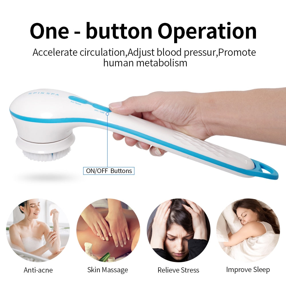 5-in-1 Electric Back Brush for Shower by HitMyNeed