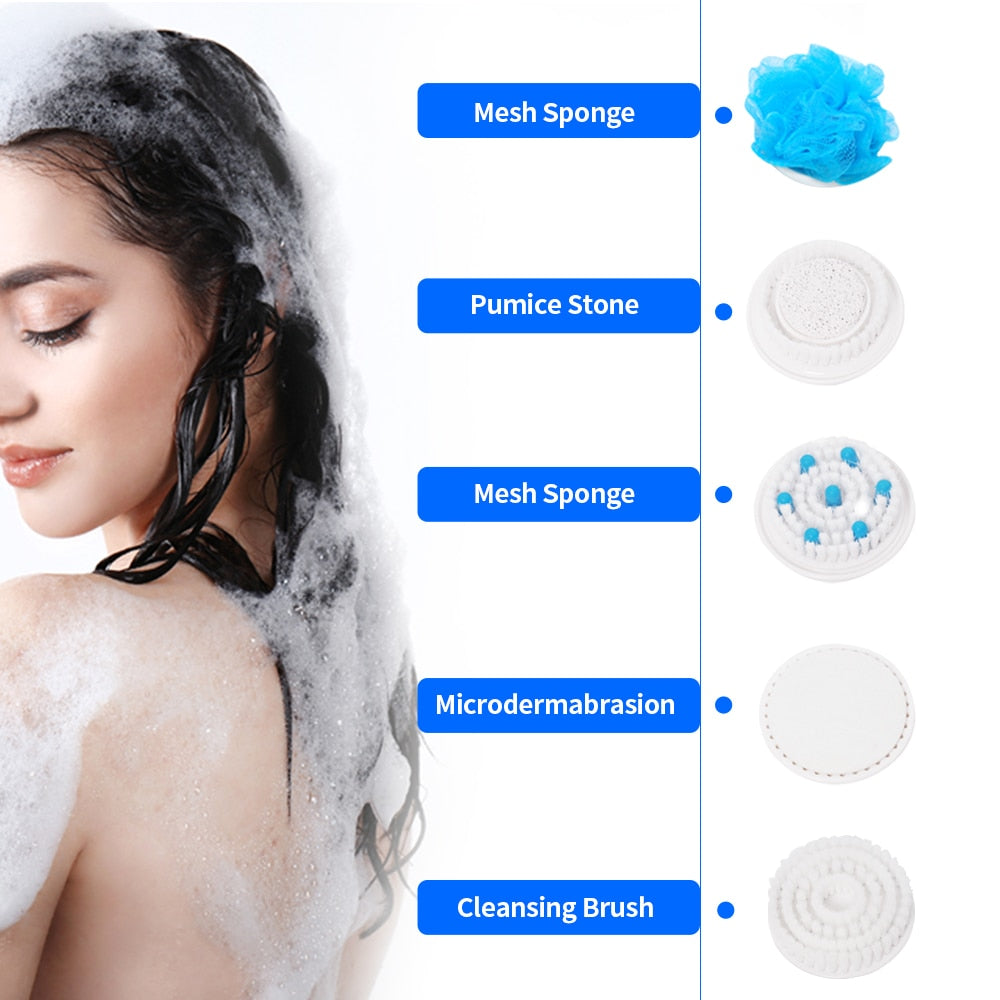 5-in-1 Electric Back Brush for Shower by HitMyNeed