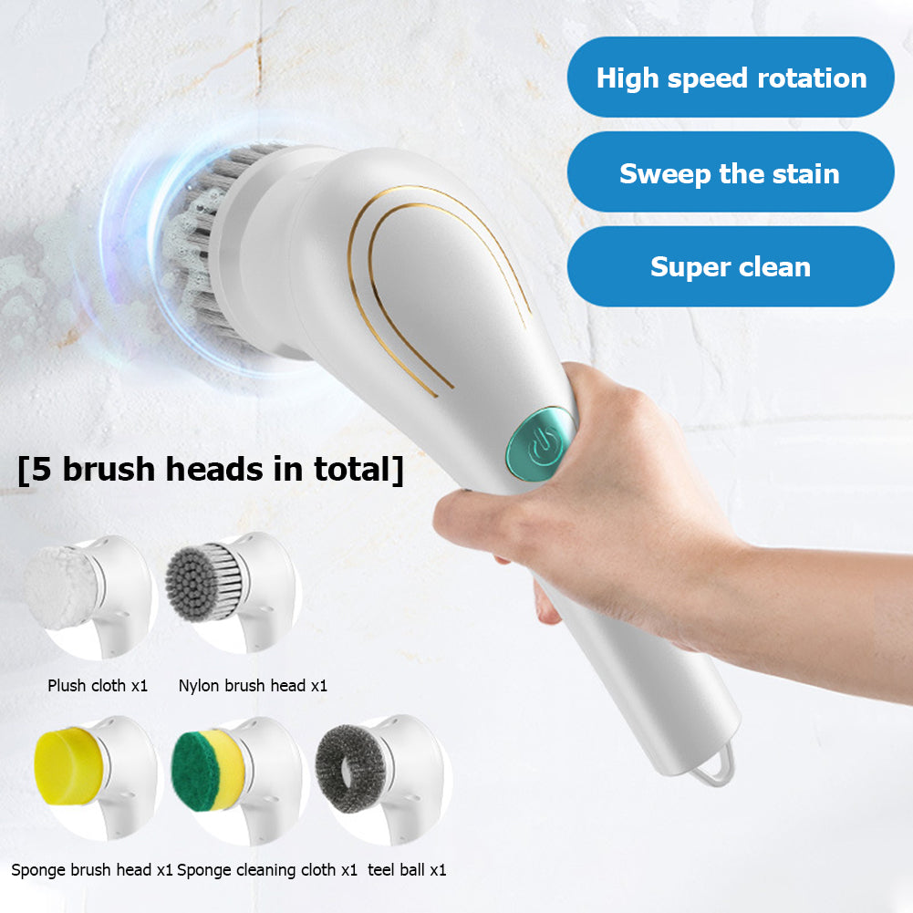 5-in-1 Electric Cleaning Brush with USB Charging by HitMyNeed