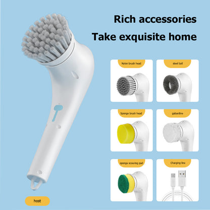 5-in-1 Electric Cleaning Brush with USB Charging by HitMyNeed