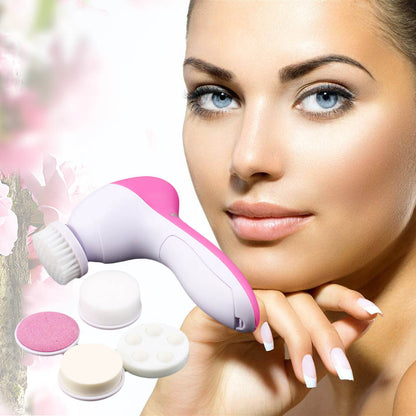 5-in-1 Electric Facial Cleansing Brush Set by HitMyNeed