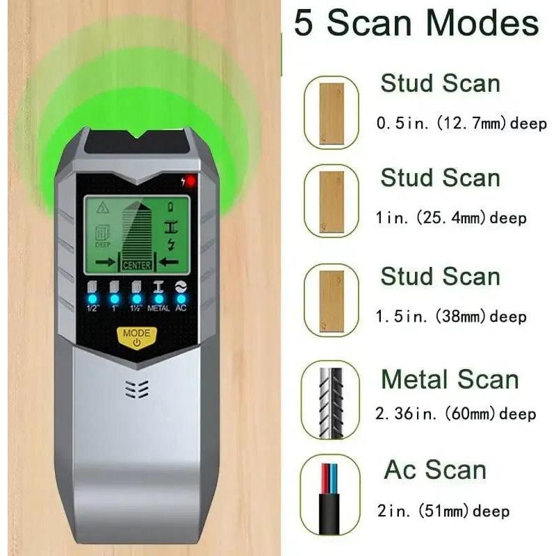 5-in-1 Electronic Wall Detector Stud & Wire Finder by HitMyNeed