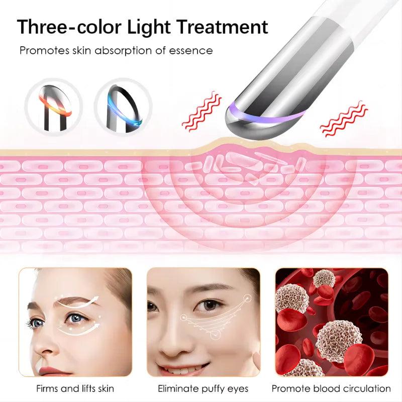 5-in-1 LED Eye Massager Wand for Dark Circles & Puffiness by HitMyNeed
