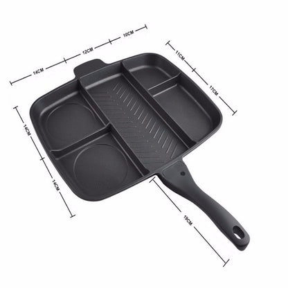 5-in-1 Master Pan Multi-Section Cooking Skillet by HitMyNeed