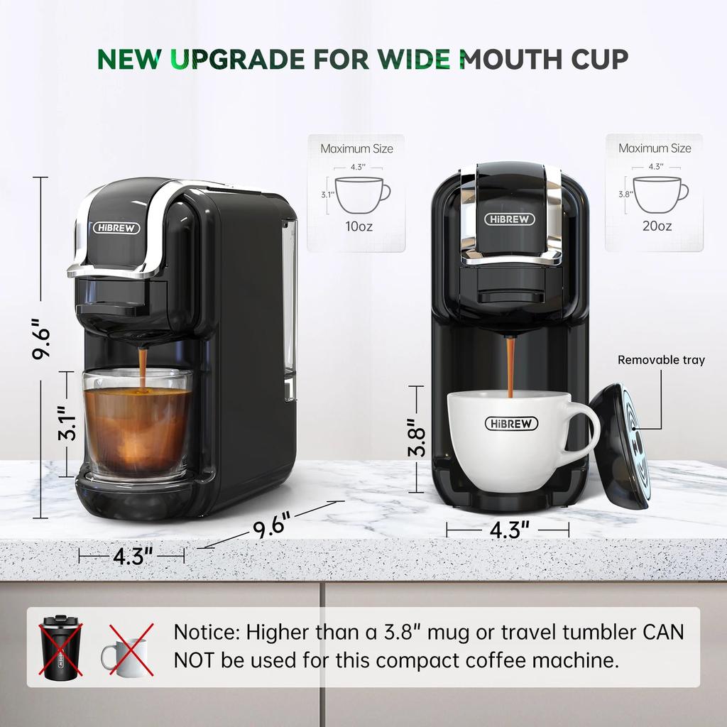 5-in-1 Multi Capsule Coffee Machine 19 Bar Hot & Cold by HitMyNeed
