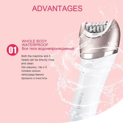 5-in-1 Rechargeable Hair Removal Epilator by HitMyNeed