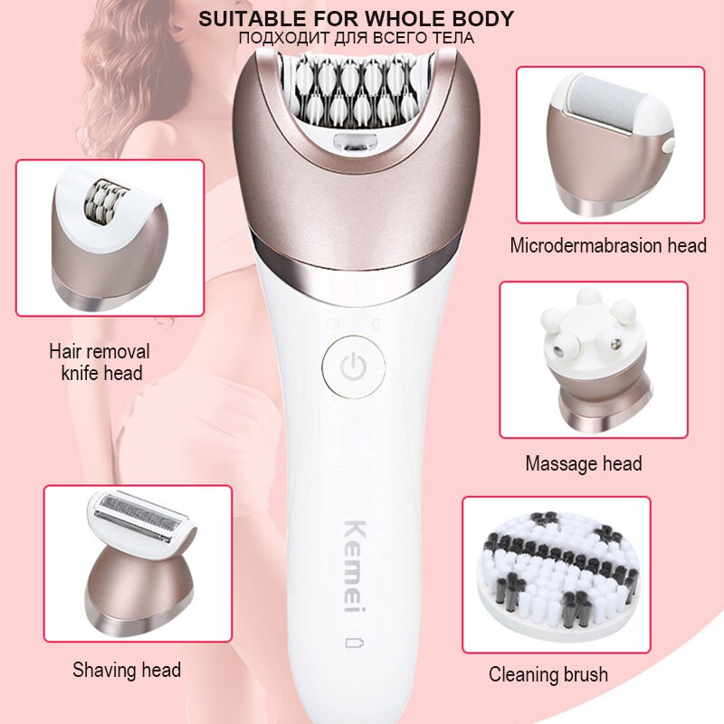 5-in-1 Rechargeable Hair Removal Epilator by HitMyNeed