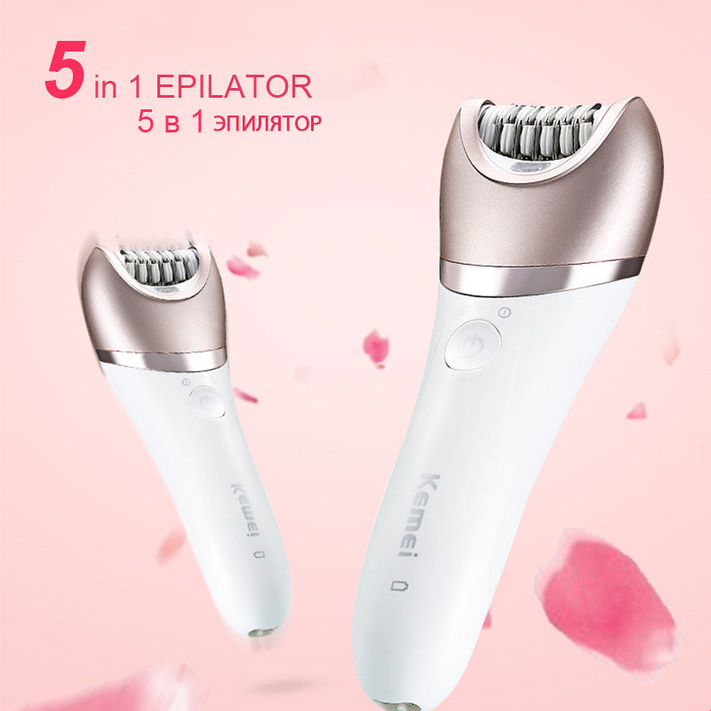 5-in-1 Rechargeable Hair Removal Epilator by HitMyNeed