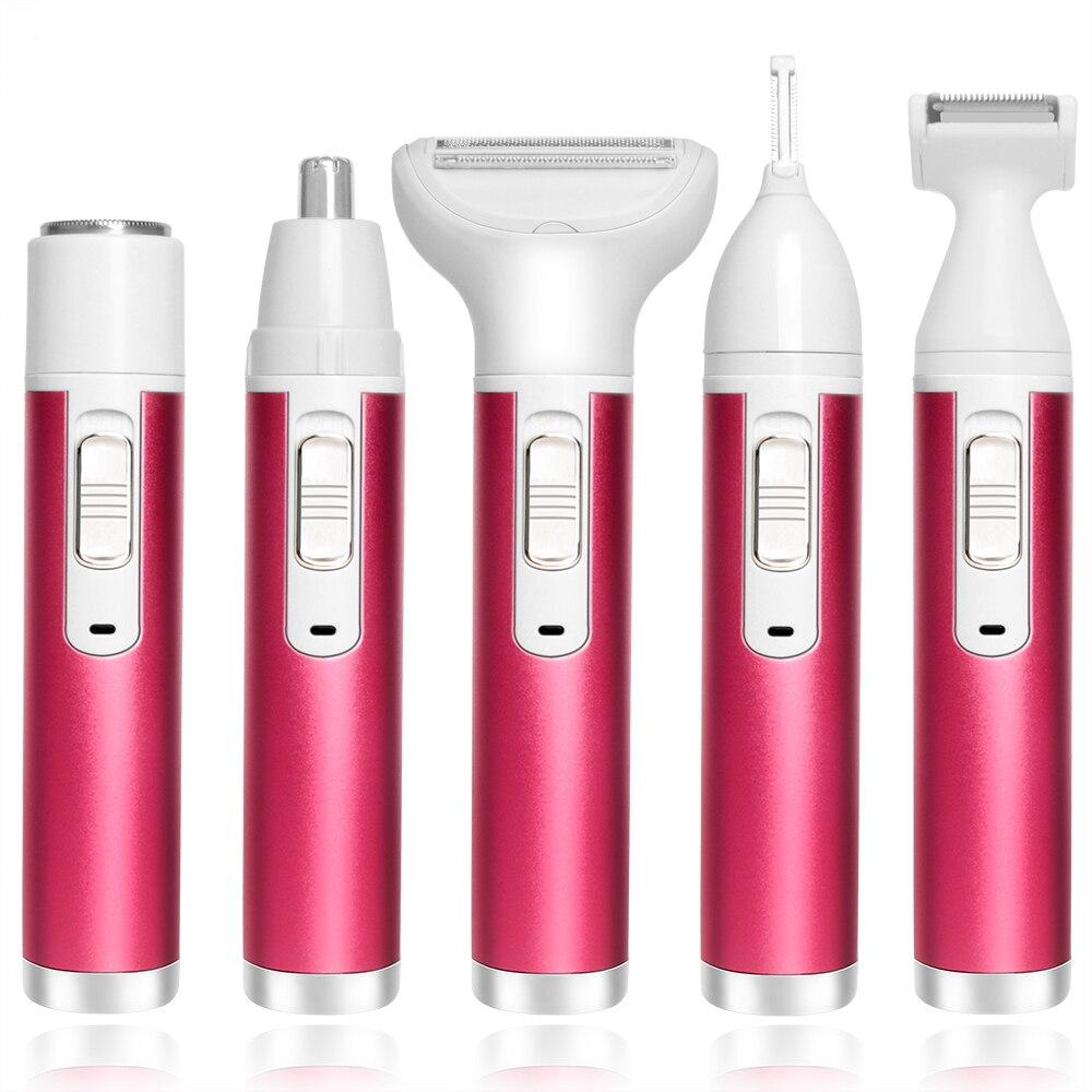 5-in-1 Rechargeable Women's Body Hair Epilator by HitMyNeed