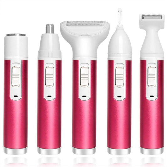 5-in-1 Rechargeable Women's Body Hair Epilator by HitMyNeed