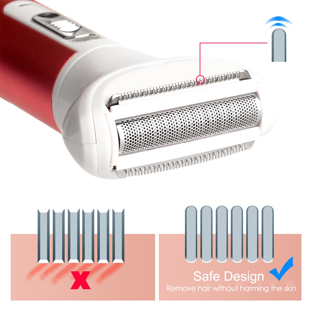 5-in-1 Rechargeable Women's Body Hair Epilator by HitMyNeed