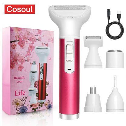 5-in-1 Rechargeable Women's Body Hair Epilator by HitMyNeed
