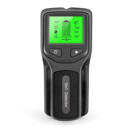 5-in-1 Wall Stud Finder, Metal & Live Wire Detector black by HitMyNeed