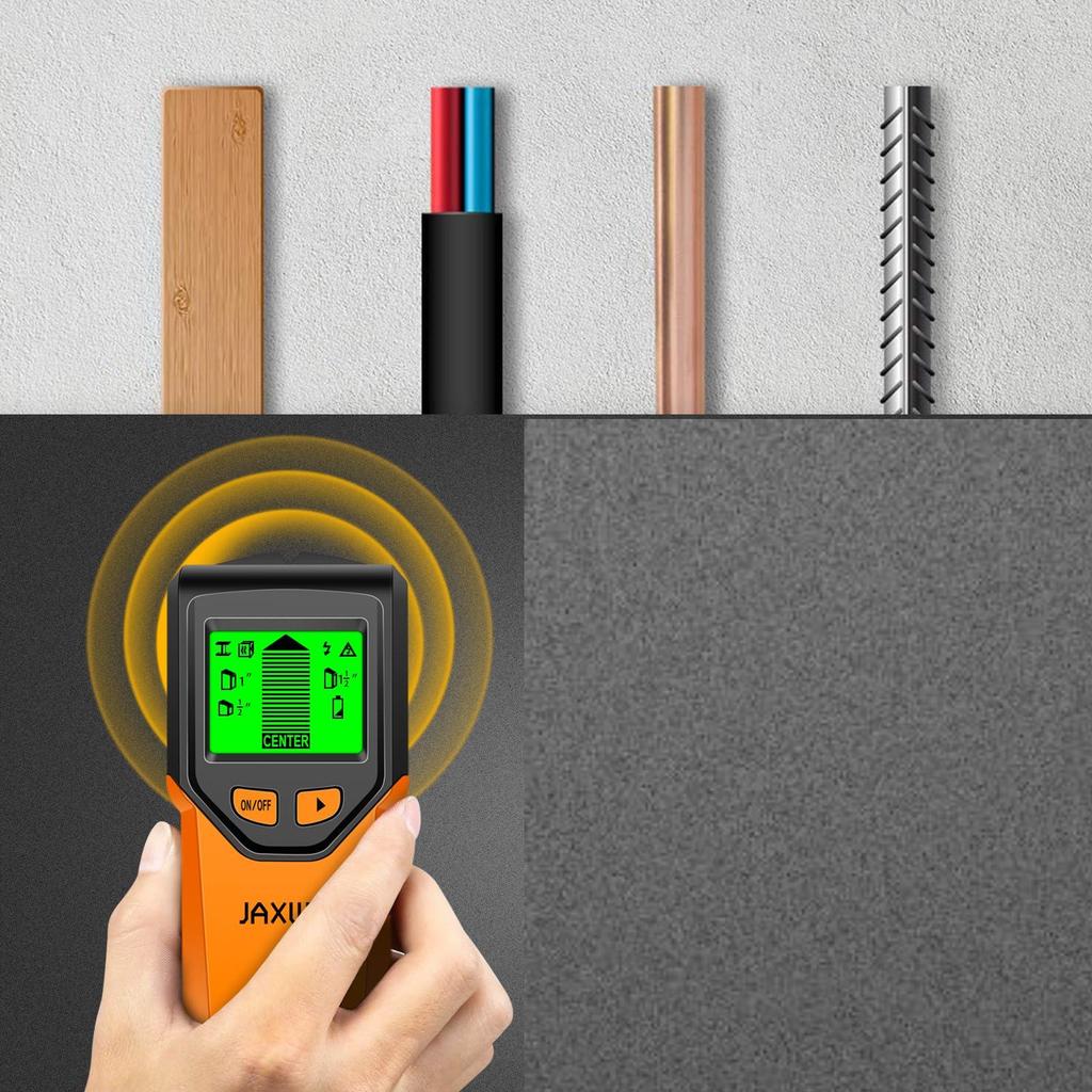 5-in-1 Wall Stud, Metal & Live Wire Detector by HitMyNeed