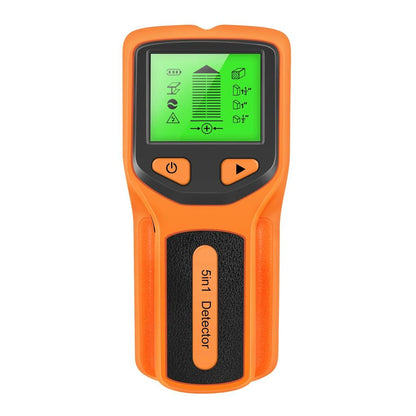 5-in-1 Wall Stud, Metal & Live Wire Detector yellow by HitMyNeed