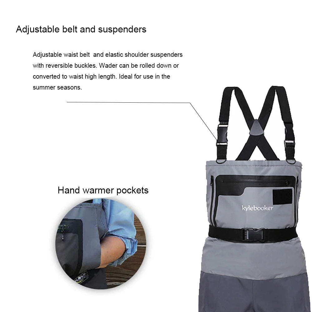 5-Layer Breathable Waterproof Fly Fishing Chest Waders l by HitMyNeed