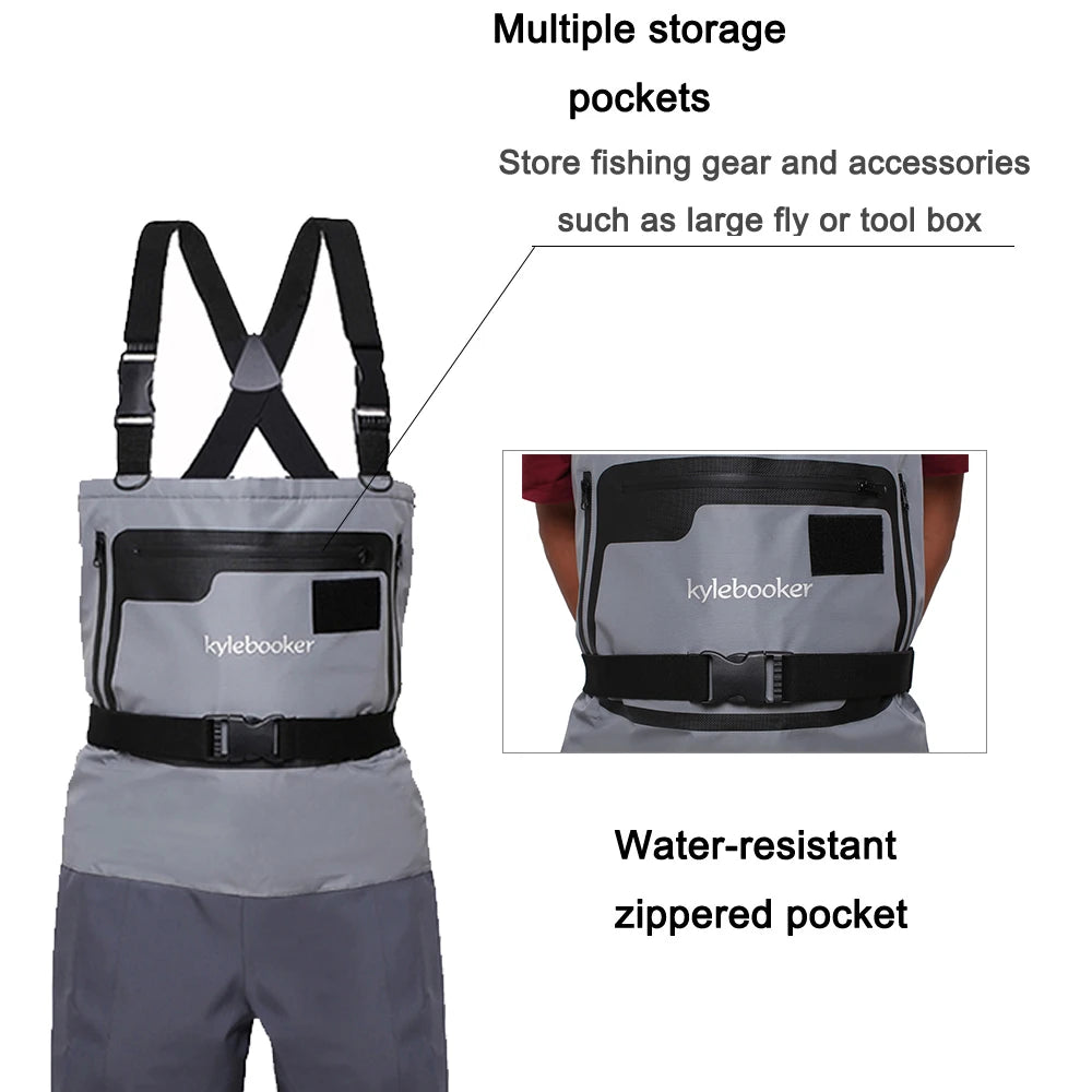 5-Layer Breathable Waterproof Fly Fishing Chest Waders m by HitMyNeed