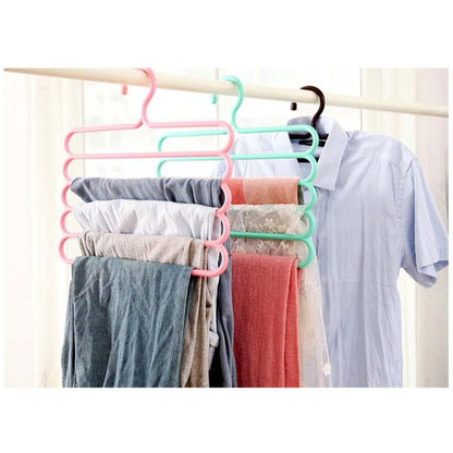 5-Layer Multifunction Pants Hanger Organizer by HitMyNeed